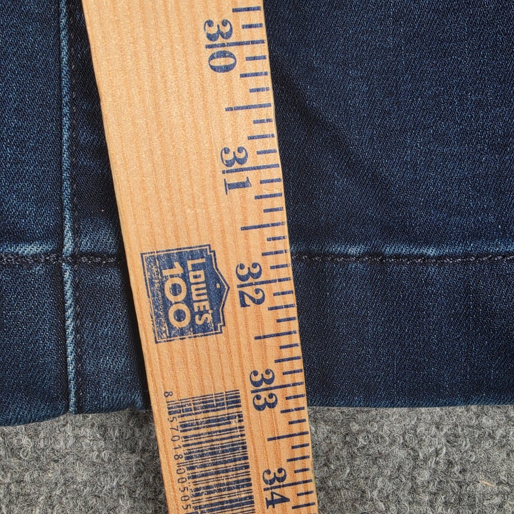 7 For All Mankind Dojo Jeans Womens 29 Blue Black Santiago Flare Leg Mid Rise - Picture 4 of 9